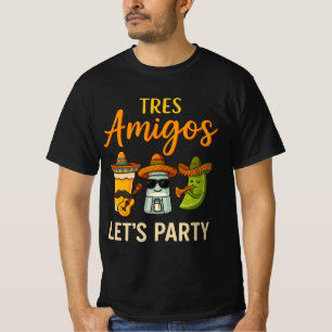 Tres Amigos Tequila Salz Limette Cinco De Mayo T-Shirt