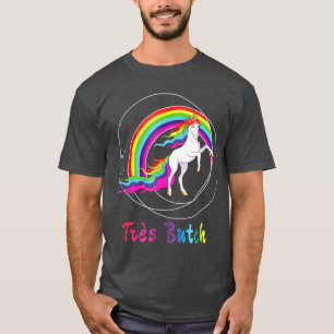 Tres Butch Gay Pride LGBTQ Que Unicorn T-Shirt