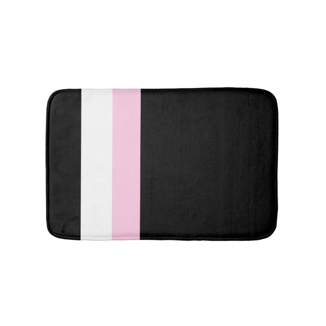 Très Chic Black Stripes Badematte (Vorderseite)