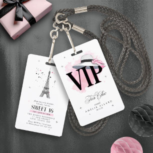 Très Chic Parisian Sweet 16 ID1162 Abzeichen Ausweis