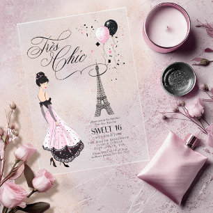 Trés Chic Parisian Sweet 16 ID1162 Acryleinladungen