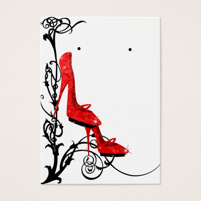 Tres Chic Red High Heels Earring Holder (Vorderseite)
