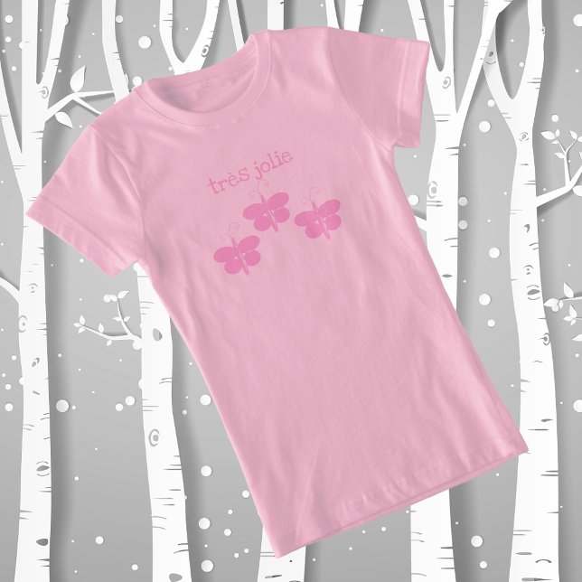 Très Jolie Pink Butterflies T-Shirt (Von Creator hochgeladen)