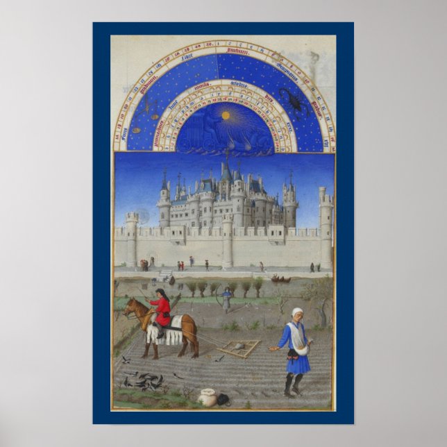 Très Riches Heures - Oktober Poster (Vorne)