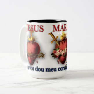 Três Sagrados Corações Zweifarbige Tasse