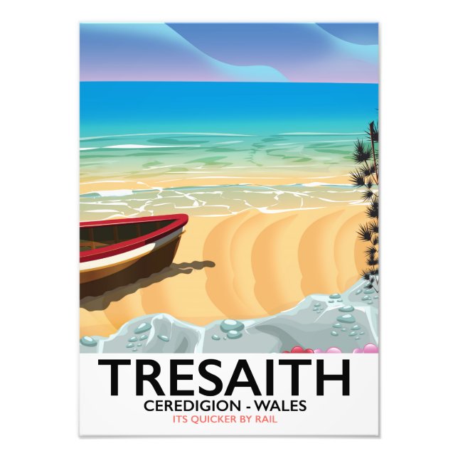 Tresaith, Ceredigion beach Wales seaside poster (Vorne)