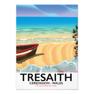 Tresaith, Ceredigion Strand Wales Küstenposter Fotodruck