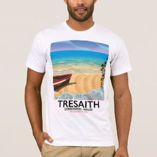 Tresaith, Ceredigion Strand Wales Küstenposter T-Shirt