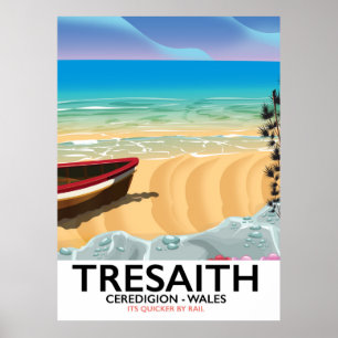 Tresaith, Ceredigion Strand Wales Meer Poster
