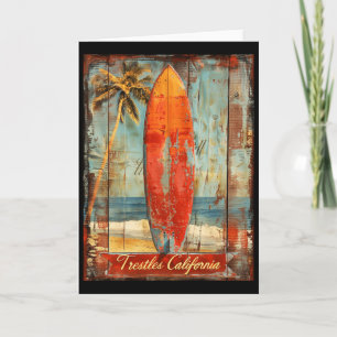 Trestles Kalifornien Surfer Surfen Vintage Andenke Karte