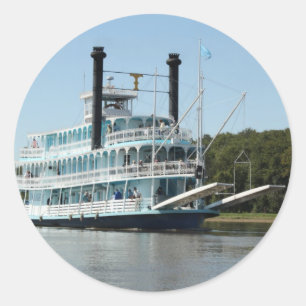 Tretboot & Schleuse Runder Aufkleber