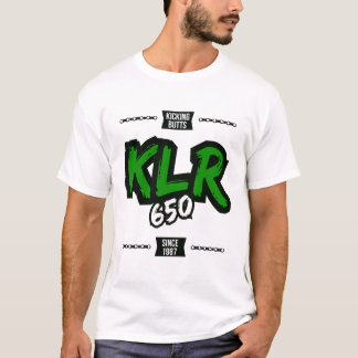 Treten der Hintern mit dem Kawasaki KLR650 T-Shirt