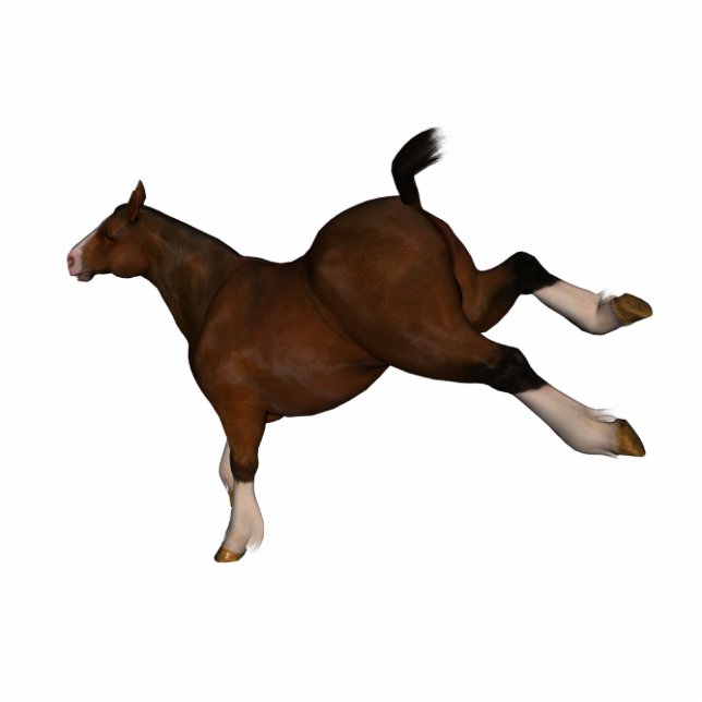 Treten des Pferds Freistehende Fotoskulptur (Vorne)