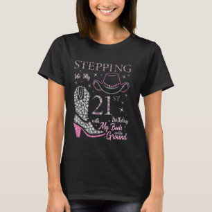 Treten in meinen 21. Geburtstag mit meinen Stiefel T-Shirt