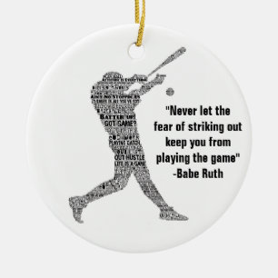 Treten Sie auf die Zuhause Ausführen Baseball Mot Keramik Ornament