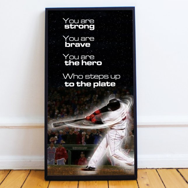 Treten Sie auf zum Plate Poster (Rise up! 🔥 This bold baseball poster reminds you—you’re strong, brave & always ready to step up!)