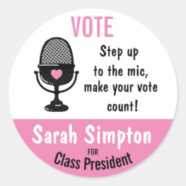 Treten Sie dem Bild bei - zählen Sie Ihre Stimme!  Runder Aufkleber