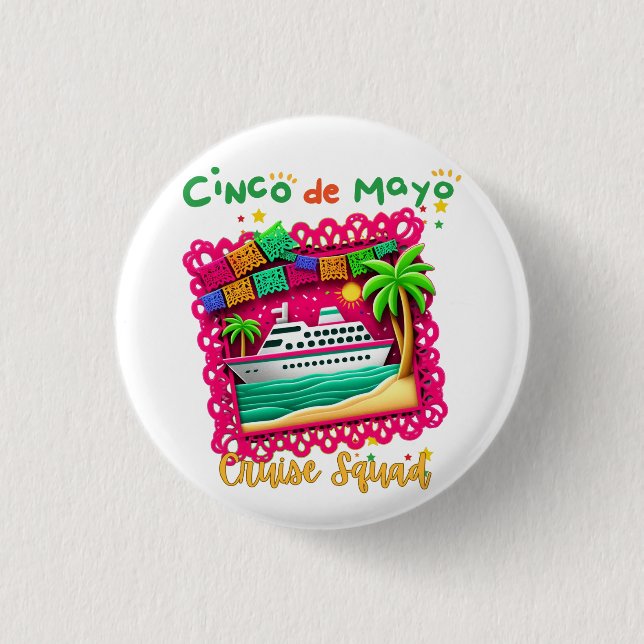 Treten Sie dem Fiesta Cinco de Mayo Cruise Squad b Button (Vorderseite)