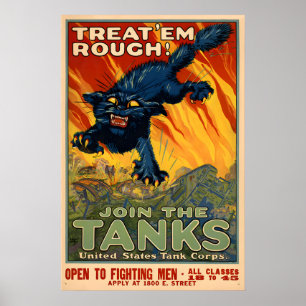 Treten Sie dem Panzerplakat bei - Erster Weltkrieg Poster