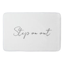 Treten Sie ein in die Badematte