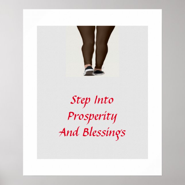 Treten Sie ein in Wohlstand und Segnungen Poster (Vorne)
