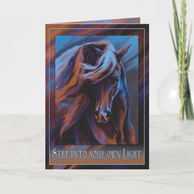 Treten Sie in Ihr eigenes Licht Karte (Vorderseite)