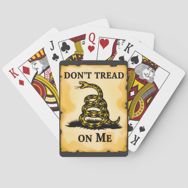 Treten Sie mir nicht auf den T - Shirt Spielkarten (Rückseite)