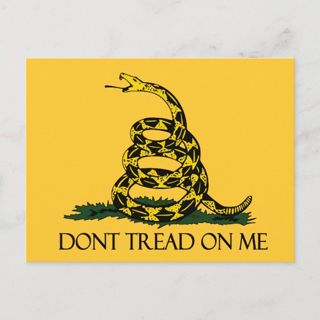 Treten Sie mir nicht auf, Gadsden Flag Patriotisch Postkarte (Vorderseite)