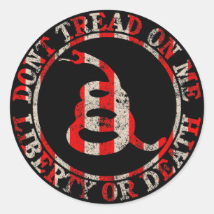 Treten Sie mir nicht auf Runder Aufkleber