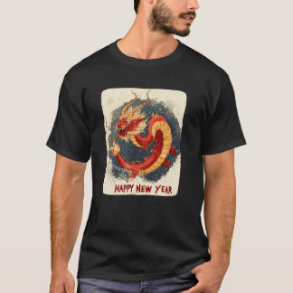 Treten Sie mit coolen Drachen-Vibes ins neue Jahr  T-Shirt