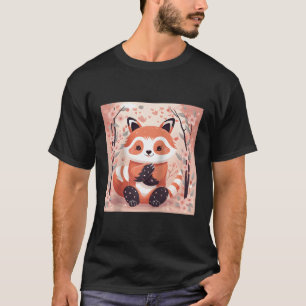 Treten Sie mit unserem roten Panda-Baseball in den T-Shirt