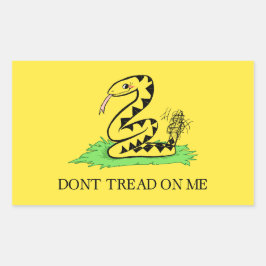 Treten Sie nicht auf. (Gadsden Dont Tread on Me) Rechteckiger Aufkleber