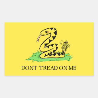 Treten Sie nicht auf. (Gadsden Dont Tread on Me) Rechteckiger Aufkleber