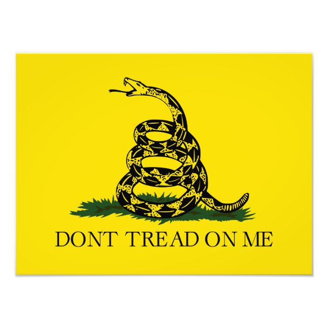 Treten Sie nicht auf meiner Gadsden-Flagge Fotodruck (Vorne)