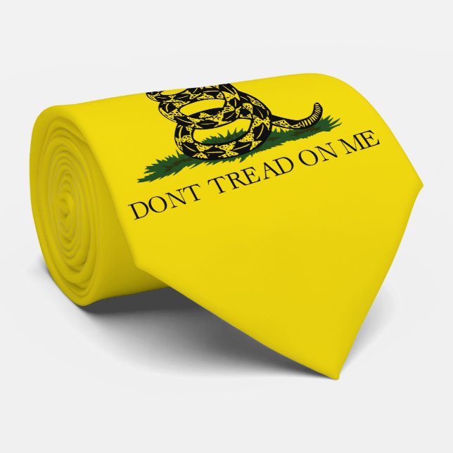 Treten Sie nicht auf meiner Gadsden-Flagge Krawatte (Gerollt)