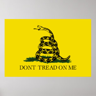 Treten Sie nicht auf meiner Gadsden-Flagge Poster