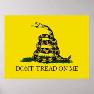 Treten Sie nicht auf meiner Gadsden-Flagge Poster
