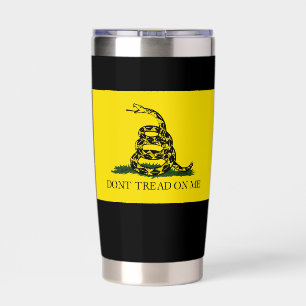 Treten Sie nicht auf meiner Gadsden-Flagge Thermobecher
