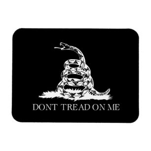 Treten Sie nicht auf mich Gadsden Flag BLACK AND W Magnet