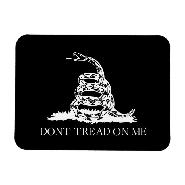 Treten Sie nicht auf mich Gadsden Flag BLACK AND W Magnet (Horizontal)