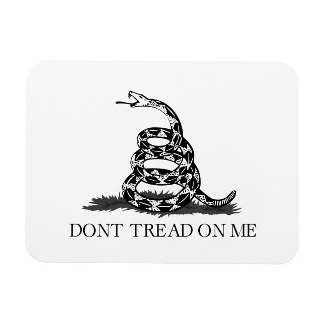 Treten Sie nicht auf mich Gadsden Flag BLACK AND W Magnet (Horizontal)