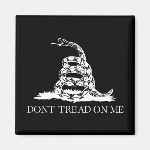 Treten Sie nicht auf mich Gadsden Flag BLACK AND W Magnet