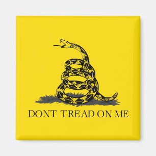Treten Sie nicht auf mich Gadsden Flag BLACK YELLO Magnet