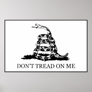 Treten Sie nicht auf mir Flagge Poster