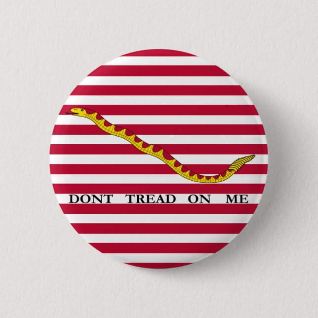 Treten Sie nicht auf mir Striped Knopf Button (Vorderseite)