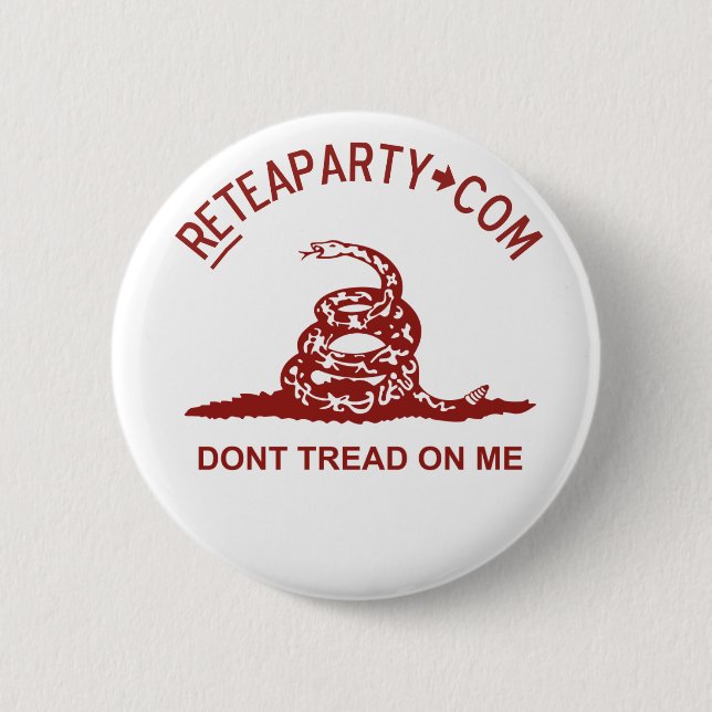 Treten Sie nicht auf mir Tee-Party-Knopf Button (Vorderseite)