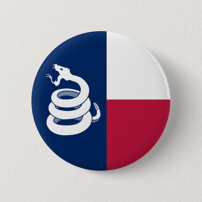 "Treten Sie nicht auf Texas" Knopf Button (Vorderseite)