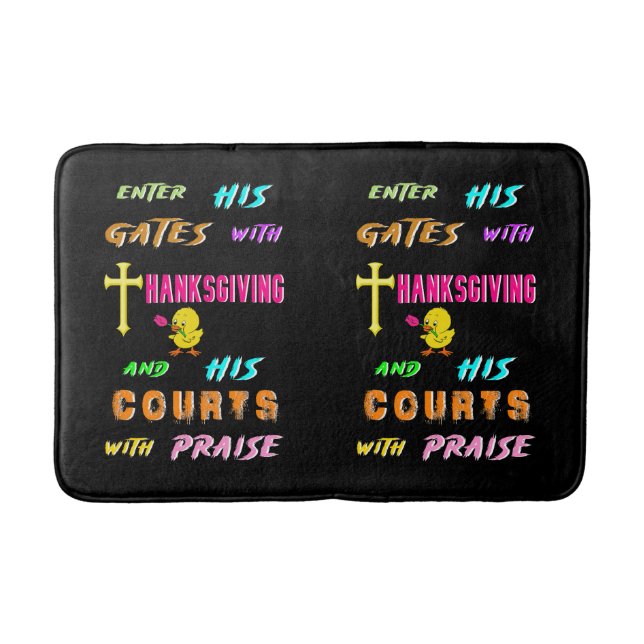 Treten Sie sein Gates Chick November Cross Ernteda Badematte (Vorderseite)