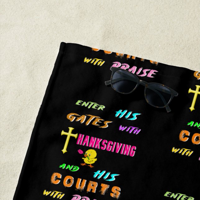 Treten Sie sein Gates Chick November Cross Ernteda Strandtuch (Beispiel)