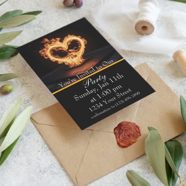 Treten Sie uns bei für ein Flammenfeuer-Party! Einladung (Von Creator hochgeladen)